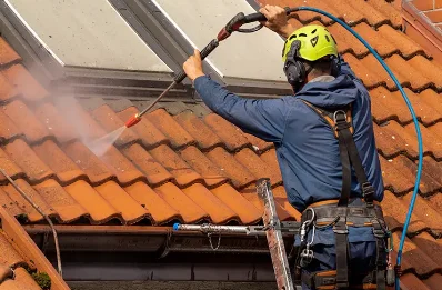 Démoussage et hydrofuge de toiture à Boz